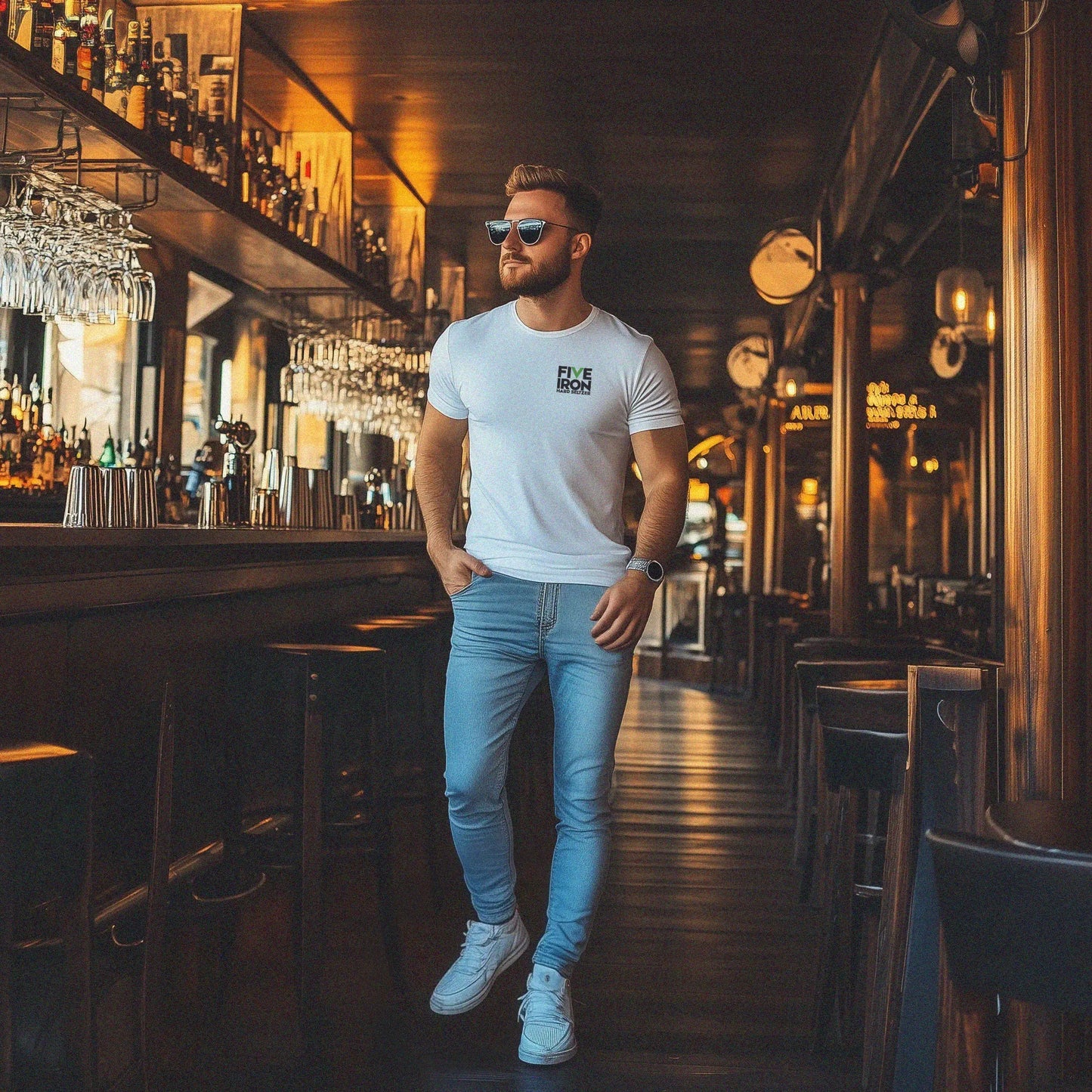 Five Iron White T-Shirt